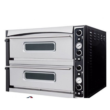 FORNO ELETTRICO MECCANICO PER PIZZERIA – 6+6 PIZZE Ø35 CM – DIMENSIONI ESTERNE 136x94x74.5 CM CON VETRO