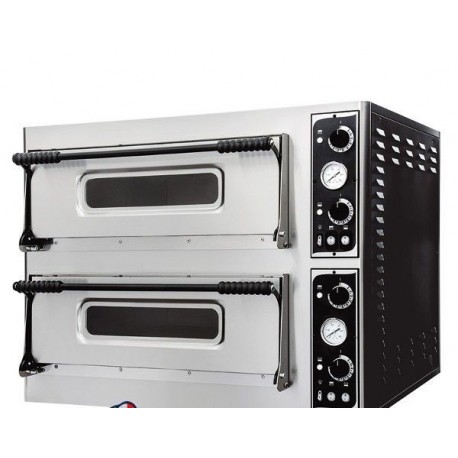 FORNO ELETTRICO MECCANICO PER PIZZERIA – 6+6 PIZZE Ø32 CM – DIMENSIOI ESTERNE 97.5x121.4x74.5 CM CON VETRO