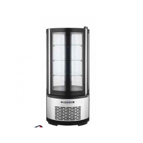 Vetrina espositiva refrigerata tonda ventilata Temp. +2/+8°C Dimensioni 480x480x1030