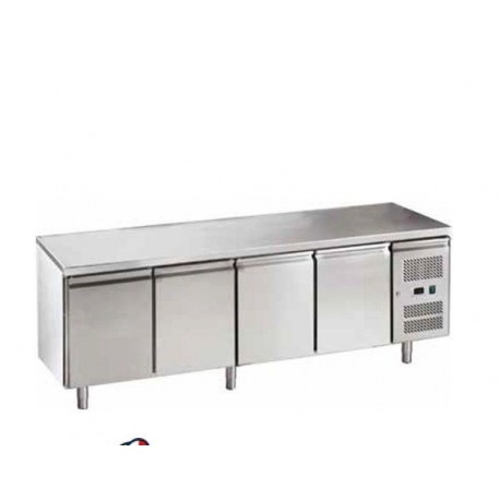 Tavolo refrigerato gastronomia ventilato in acciaio inox Temp.-2/+8°C Dimensioni 2230x700x850 mm