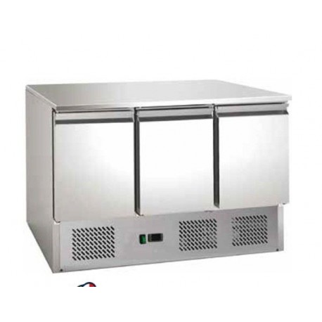 Saladette refriferata statica piano in acciaio inox Temp. +2/+8°C Dimensioni 1365x700x865