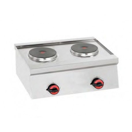 Fornello elettrico orizzontale piastra doppia dim 600x450x240H mm HOTCLASS