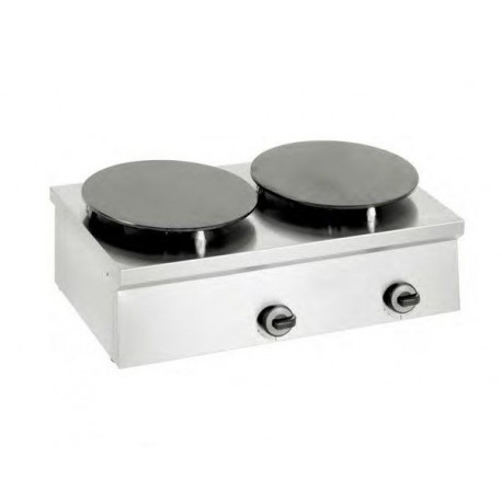 Crepiera a gas piastra doppia ø 380 mm dim. 800x450x240H mm HOTCLASS