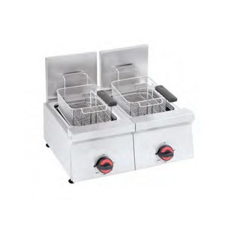 Friggitrice elettrica 8+8 lt. 3+3 Kw dim. 600x450x240H mm HOTCLASS