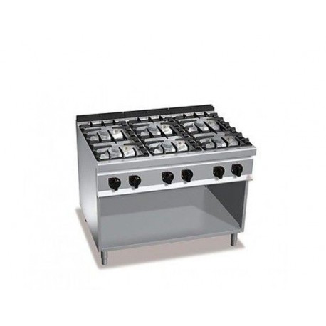 Cucina 6 Fuochi a gas vano a giorno - Dim.cm. 105x70x85h