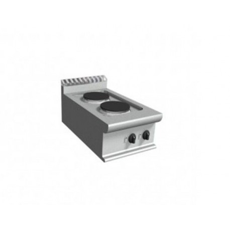 Cucina elettrica con due piastre tonde - Dim.cm. 40x70x27h