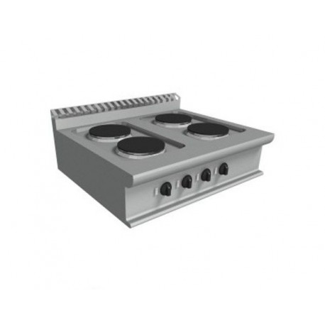Cucina elettrica con 4 piastre tonde - Dim.cm. 80x70x27h