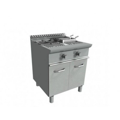 Cuocipasta elettrico 2 vasche capacità 28+28 lt. - Dim.cm. 80x70x85h