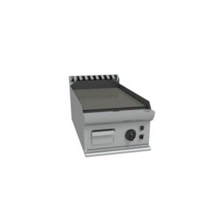 Fry top a gas da banco piastra liscia in acciaio dolce levigato - Dim. cm 35x70x27h