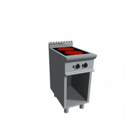 Cucina elettrica in vetroceramica su vano a giorno 2 zone cottura  - Dim. cm 40x70x85h
