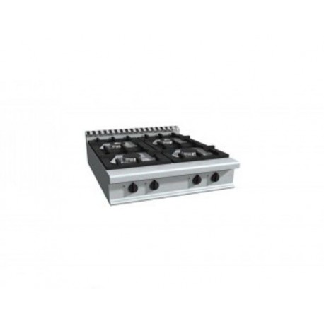 Cucina 4 fuochi a gas top  - Dim. cm 90x90x23h