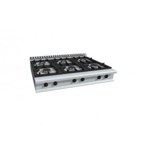 Cucina 6 fuochi a gas top  - Dim. cm 135x90x23h