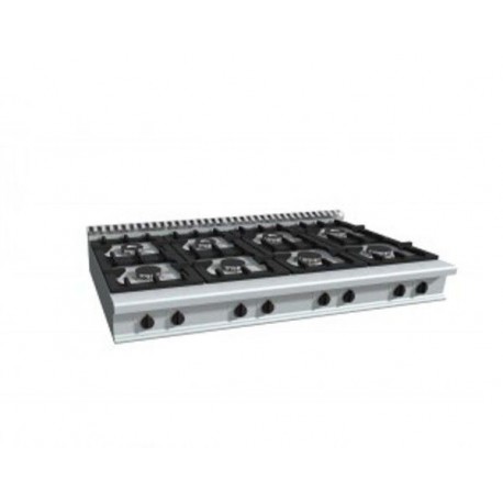 Cucina 8 fuochi a gas top  - Dim. cm 160x90x23h