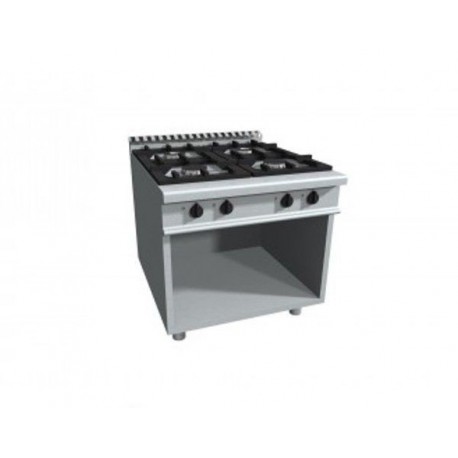 Cucina 4 fuochi a gas su vano a giorno - Dim. cm 80x90x85h