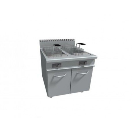 Friggitrice a gas 2 vasche capacità 13+13 litri - Dim. cm 80x90x85h