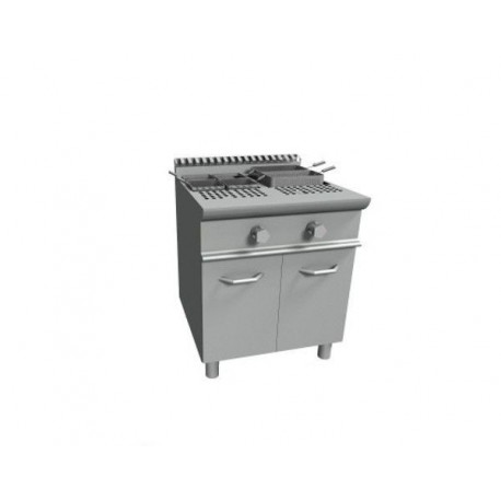 Cuocipasta elettrico 2 vasche capacità 40 + 40 litri - Dim. cm 80x90x85h