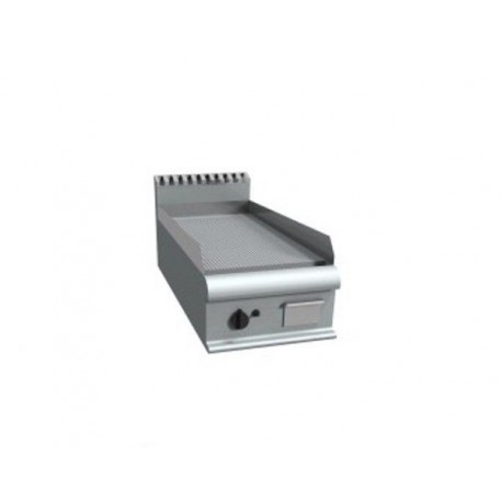 Fry top a gas da banco con piastra di cottura rigata - Dim. cm 40x90x23h
