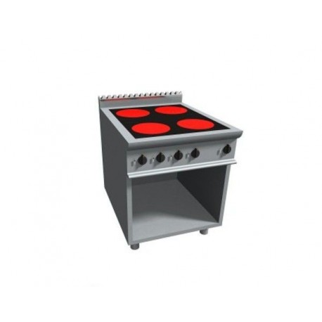Cucina elettrica vetroceramica su vano a giorno - Dim. cm 80x90x85h