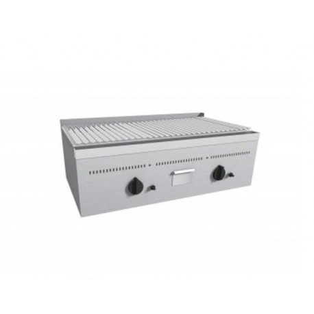Bistecchiera-barbecue a pietra lavica da banco - Dim. cm 124x55x33h