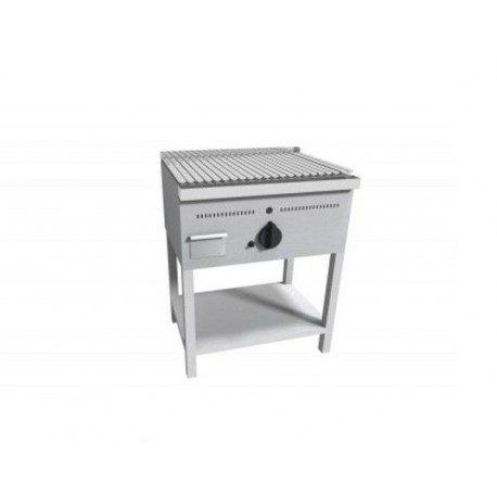 Bistecchiera-barbecue a pietra lavica su vano a giorno - Dim. cm 69x55x85h