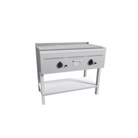 Bistecchiera-barbecue a pietra lavica su vano a giorno - Dim. cm 100x55x85h