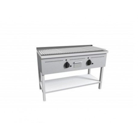 Bistecchiera-barbecue a pietra lavica su vano a giorno - Dim. cm 124x55x85h