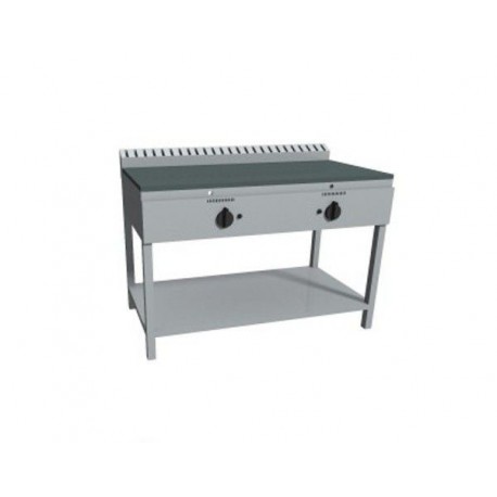 Piastra fry-top cuocipiadina a gas su gambe- Dim. cm 80x70x85h