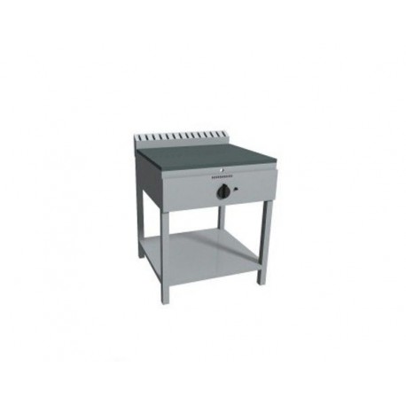Piastra fry-top cuocipiadina a gas su gambe- Dim. cm 43x70x85h