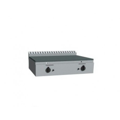 Piastra fry-top cuocipiadina a gas da banco - Dim. cm 80x70x29h