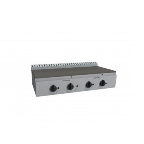Piastra fry-top cuocipiadina a gas da banco - Dim. cm 150x70x29h