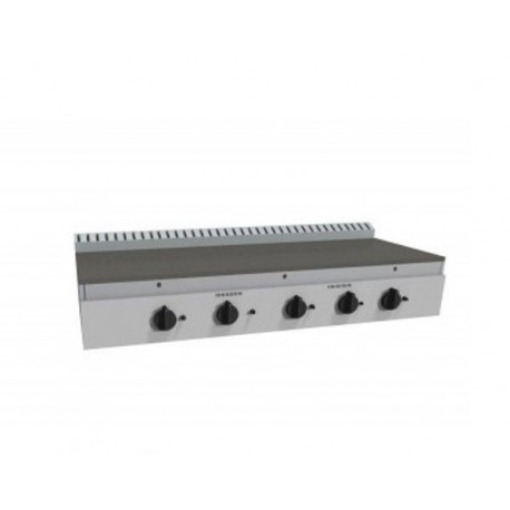 Piastra fry-top cuocipiadina a gas da banco - Dim. cm 185x70x29h