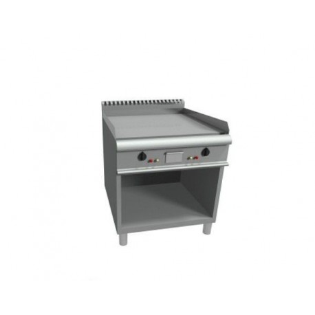 Fry top elettrico su vano a giorno piastra di cottura liscia - Dim. cm 80x90x85h
