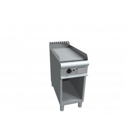 Fry top elettrico su vano a giorno piastra di cottura liscia - Dim. cm 40x90x85h