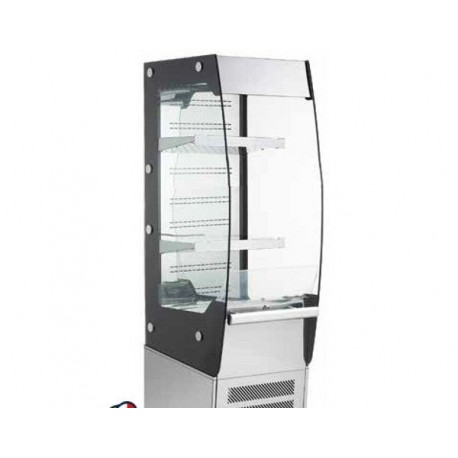 Murale vetrina espositiva aperta refrigerata ventilata Temp. +2/+12°C Dimensioni 674x494x1450 mm
