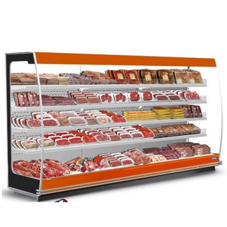 Vetrina murale espositore refrigerato verticale carne preconfezionata - Temp. 0/+2°C - Profondità 968 cm Altezza 200