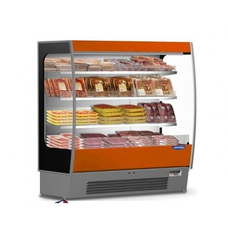 Vetrina murale espositore refrigerato verticale carni preconfezionate - Temp. 0/+2°C - Profondità 88.8 cm Altezza 19