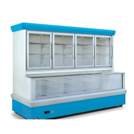 Espositore surgelato per supermercato per prodotti surgelati Dim. cm 270.8x112.8x204h Temp. -18/-20 °C