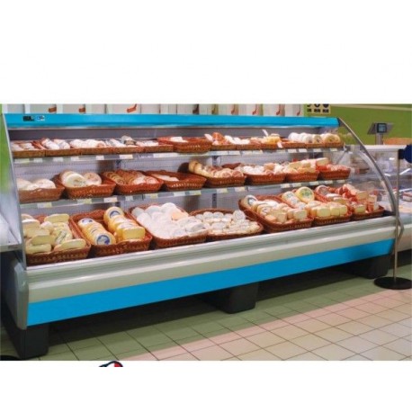 Espositore refrigerato per supermercato per prodotti refrigerati Dim. cm 135x127x150h Temp. 0/+4°C