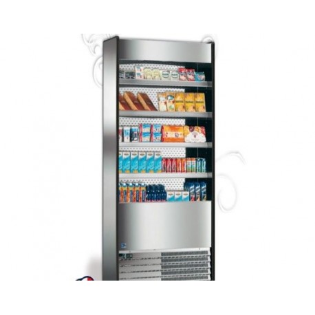 Espositore murale per prodotti refrigerati in acciaio inox Dim. cm 66,5x69x199h Temp. +4/+8°C