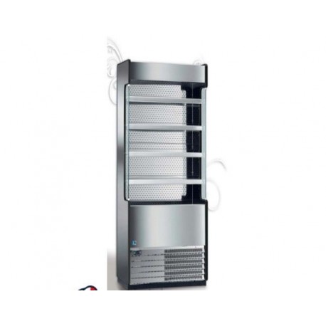 Espositore murale per prodotti refrigerati in acciaio inox Dim. cm 66,5x69x199h Temp. +4/+8°C