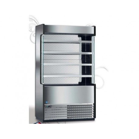Espositore murale per prodotti refrigerati in acciaio inox Dim. cm 96,5x69x199h Temp. +4/+8°C