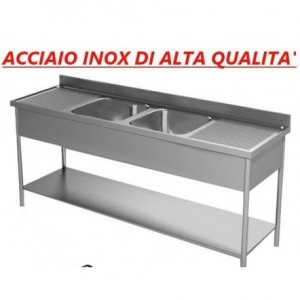 Lavatoio acciaio inox 2...