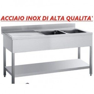 Lavatoio acciaio inox 2...