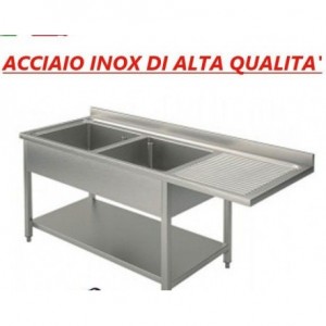 Lavatoio acciaio inox 2...
