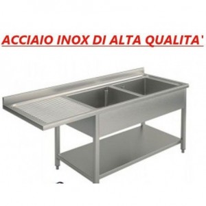 Lavatoio acciaio inox 2...